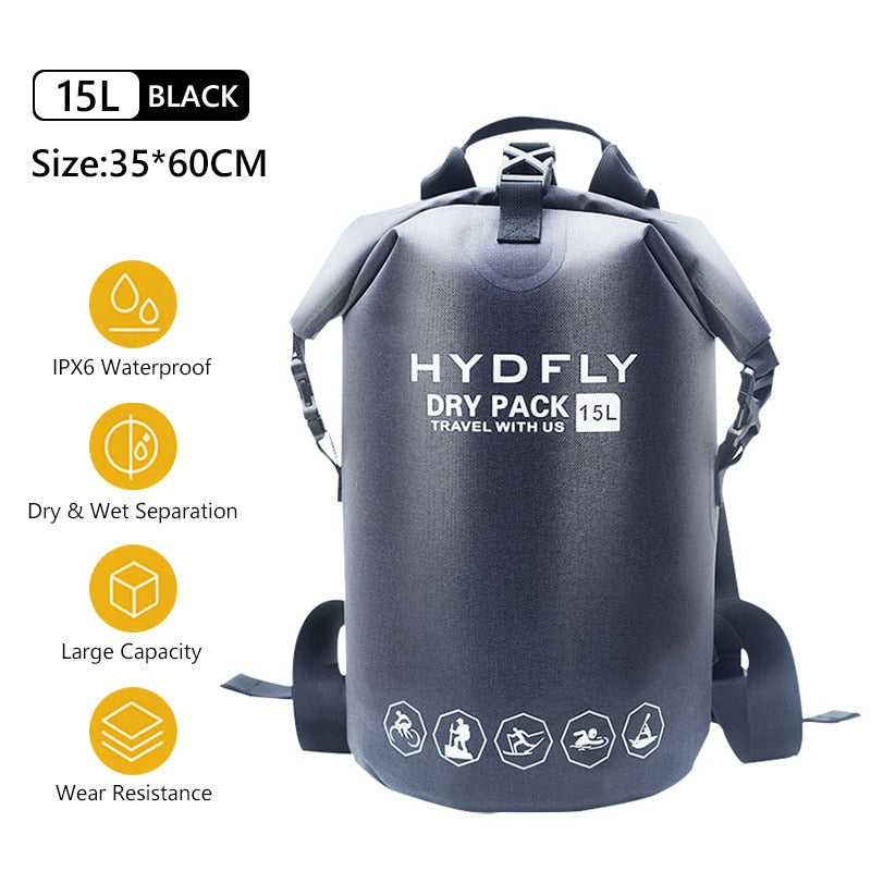 "RUCKSACK" Sport Backpack PVC Shoulder Harness Waterproof Travel Bag