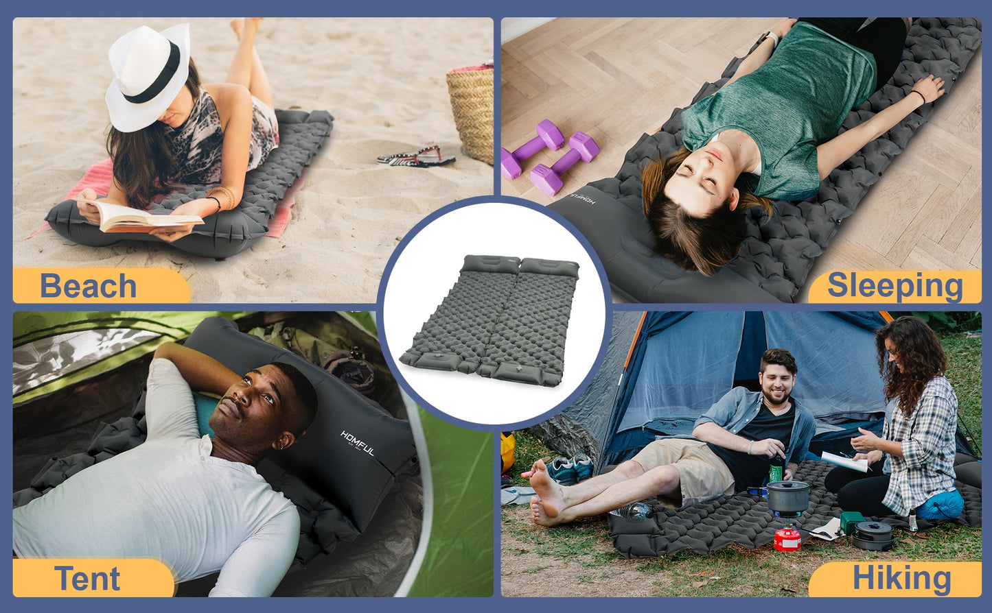 Sleeping Inflatable Mattress, Nylon Camping Sleeping Mattress