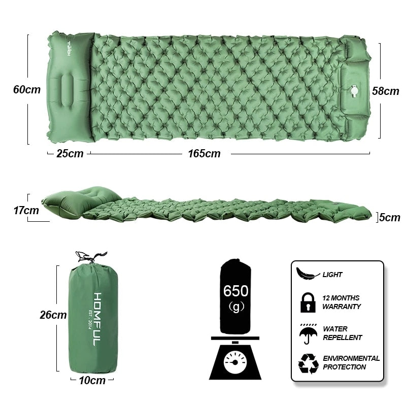 Sleeping Inflatable Mattress, Nylon Camping Sleeping Mattress