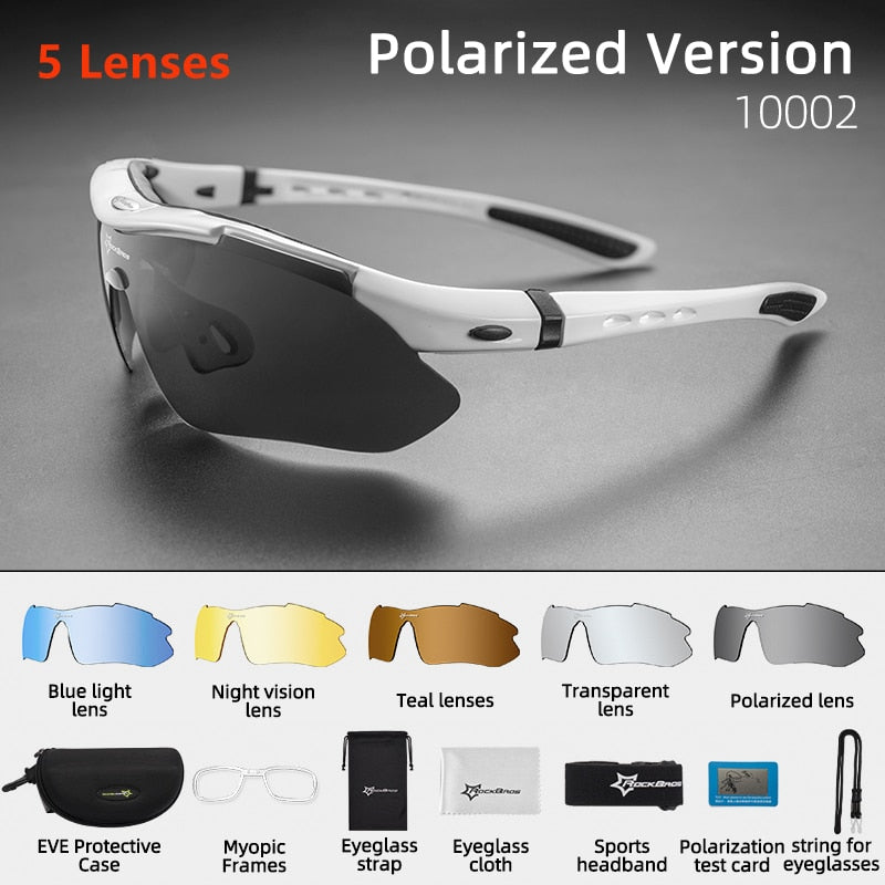 SUNGLASS "ROCKBROS" Polarized Cycling Sunglass lenses