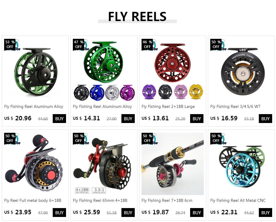 FISHING Fly Freshwater & Saltwater Aluminum Alloy Reel