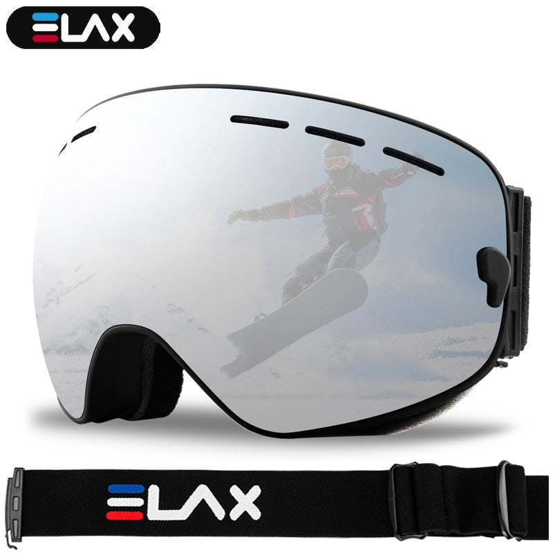 SKI Snow Goggles Double Layers Polycarbonate Anti-Fog