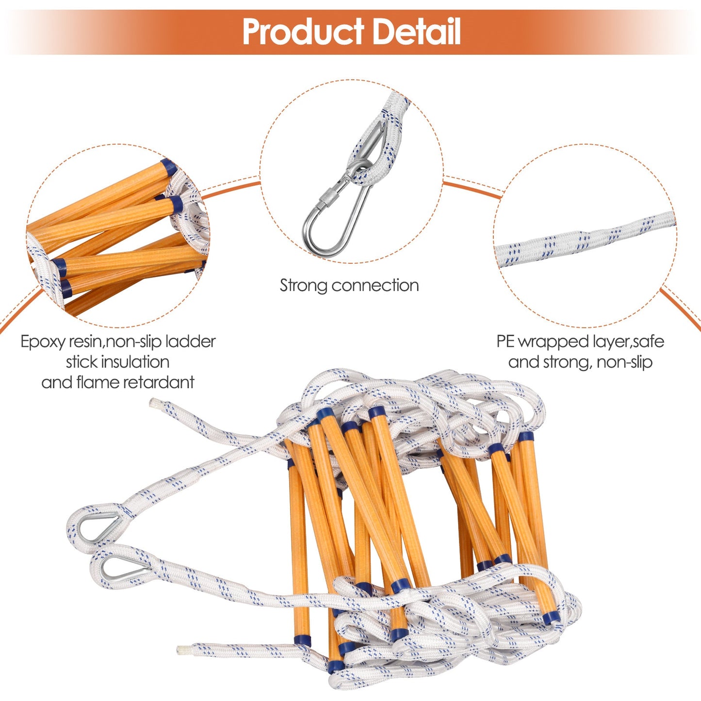 Ladder Safety Rope Escape Lifesaving Rock Climbing Rescue Emergency Fire