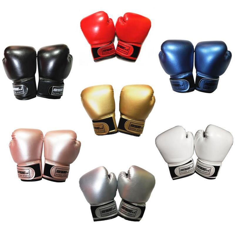 Children Top Quality Leather With Velcro Wrist Boxing Gloves