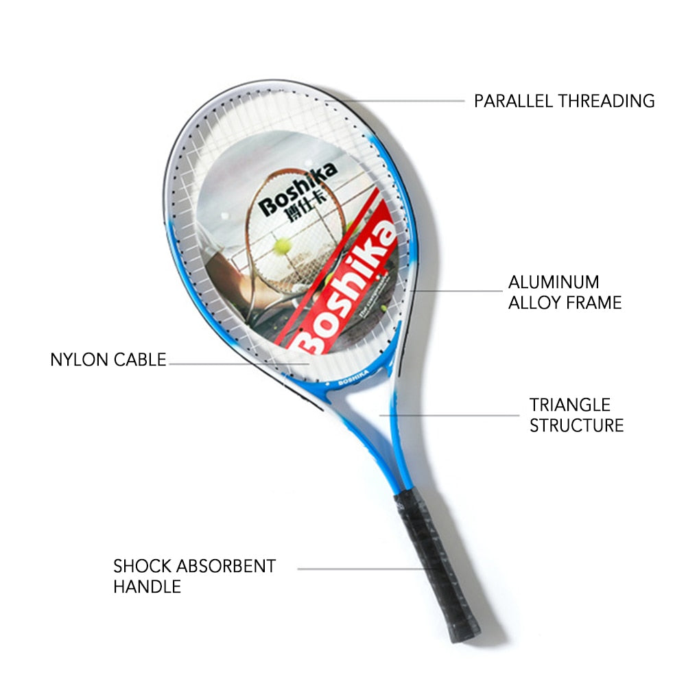 Aluminum Alloy Tennis Racket Lightweight Shockproof Tennis Racquet with Training Tennis Carry Bag and Tennis Grip