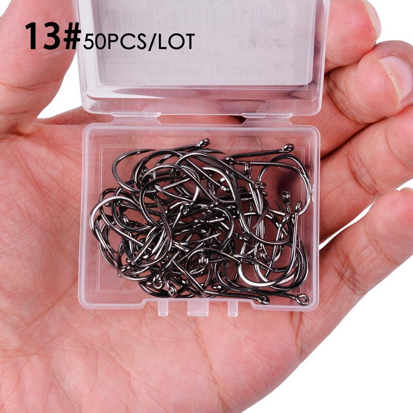 Fishing Hooks Carbon Steel Barbed, Size 2-22# 50 pcs / 20pcs