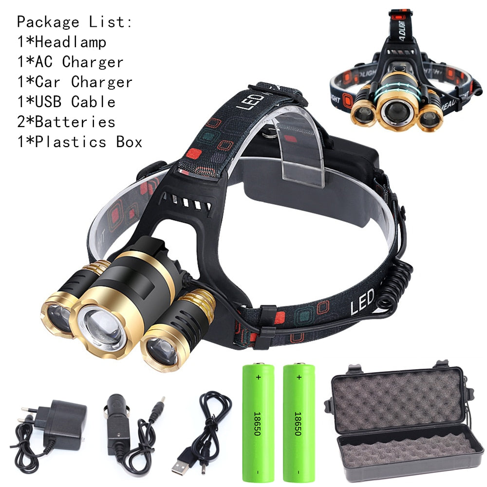 HEadlamp "SAIFENLAN"  Rechargeable ZOOM Super Flashlight