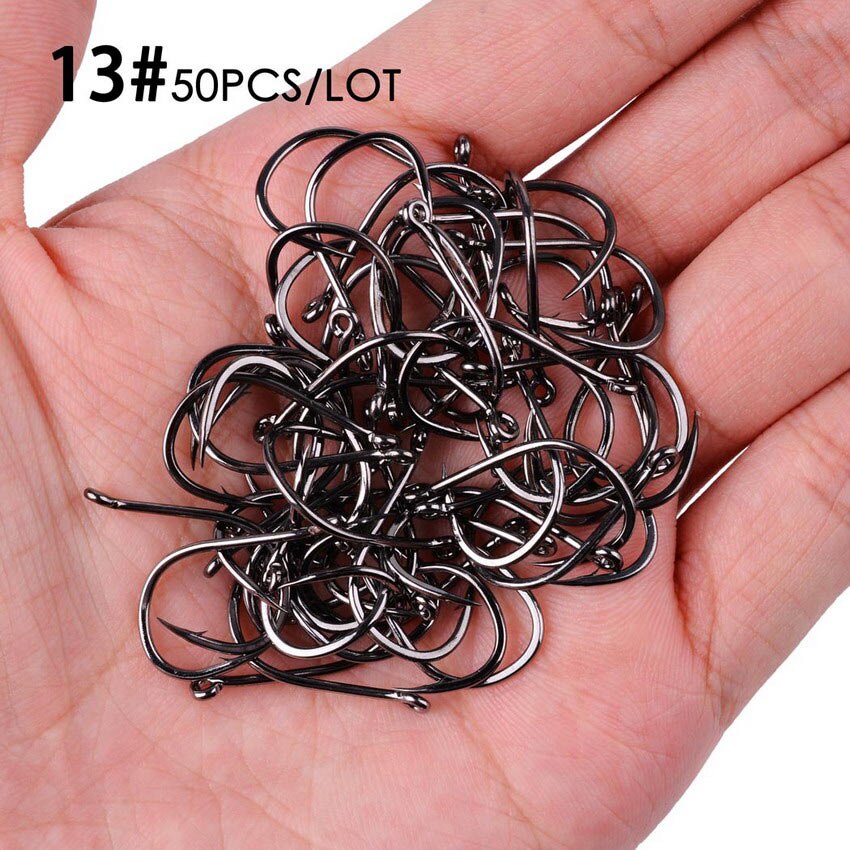 Fishing Hooks Carbon Steel Barbed, Size 2-22# 50 pcs / 20pcs