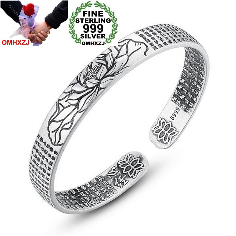 Thai S999 Sterling Silver Plant Decor Bracelet (Wholesale)