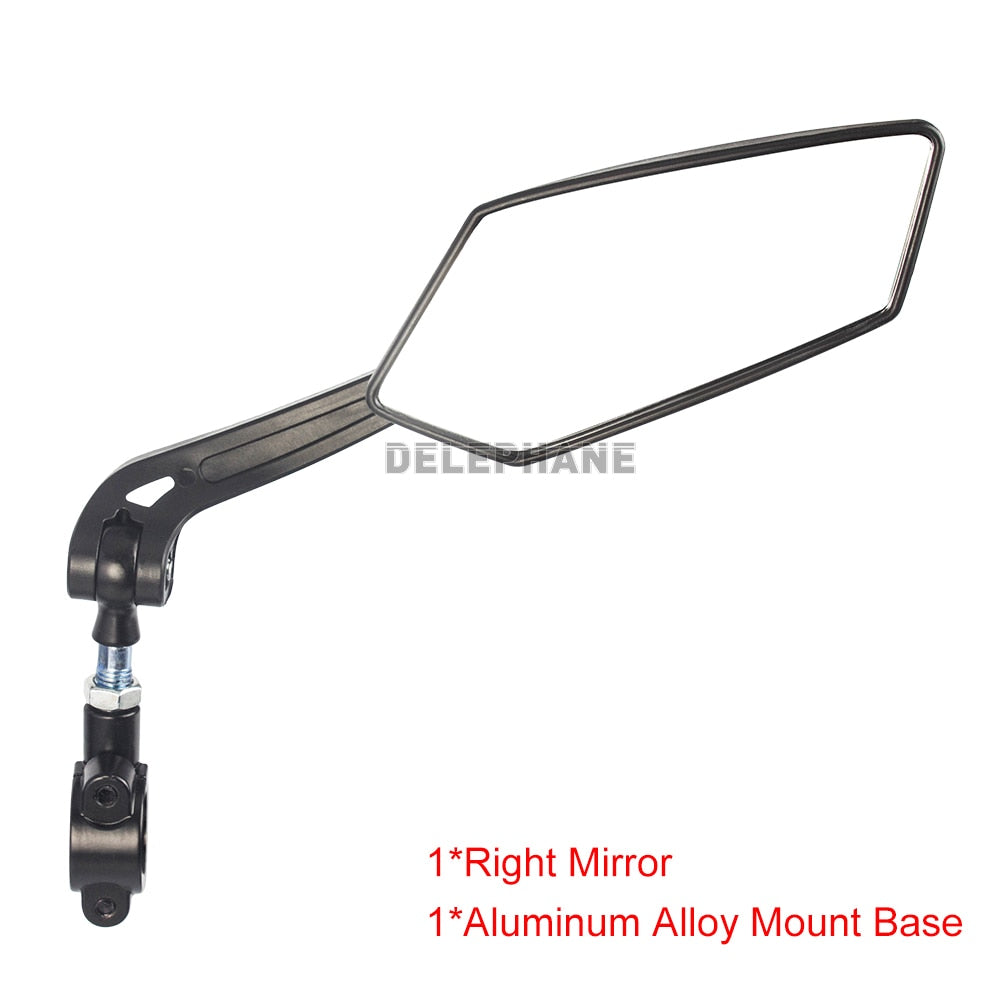 Bike Rear View Mirror Reflector Adjustable Rotatable Handlebar Mirror