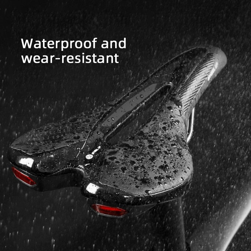 Bicycle Saddle Seat Bike Cushion With Taillight & Shockproof Saddle