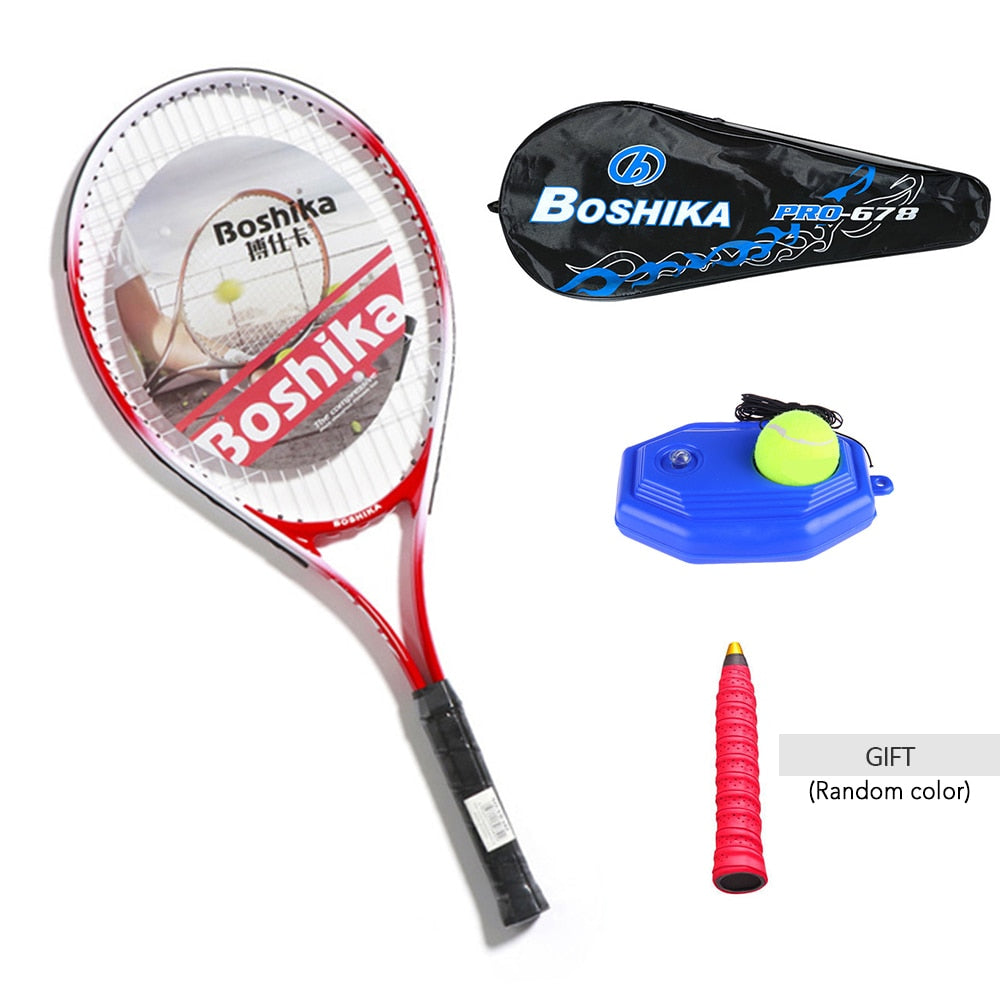 Aluminum Alloy Tennis Racket Lightweight Shockproof Tennis Racquet with Training Tennis Carry Bag and Tennis Grip