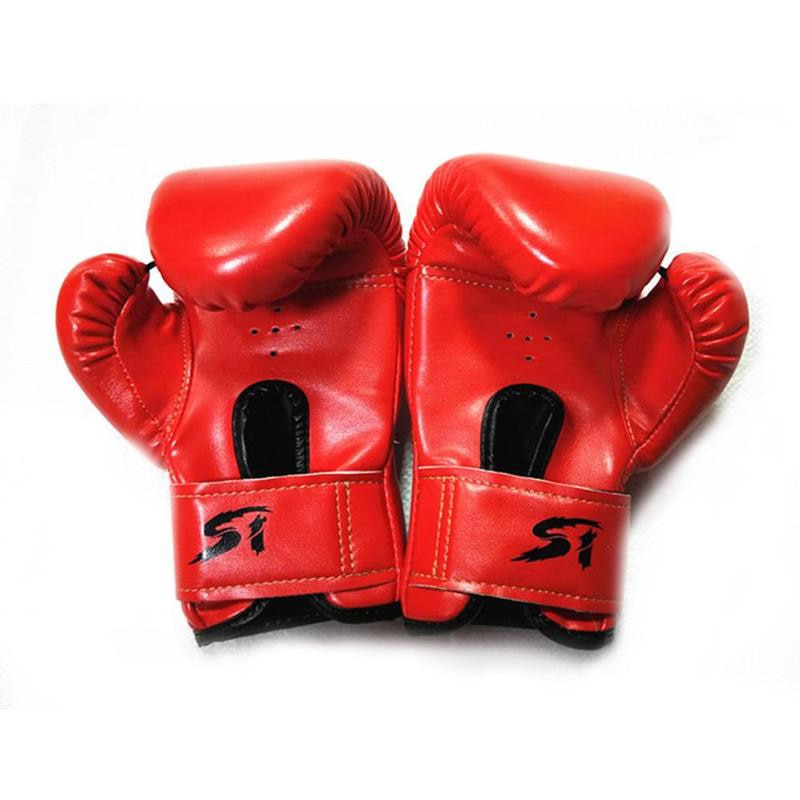 Children Top Quality Leather With Velcro Wrist Boxing Gloves