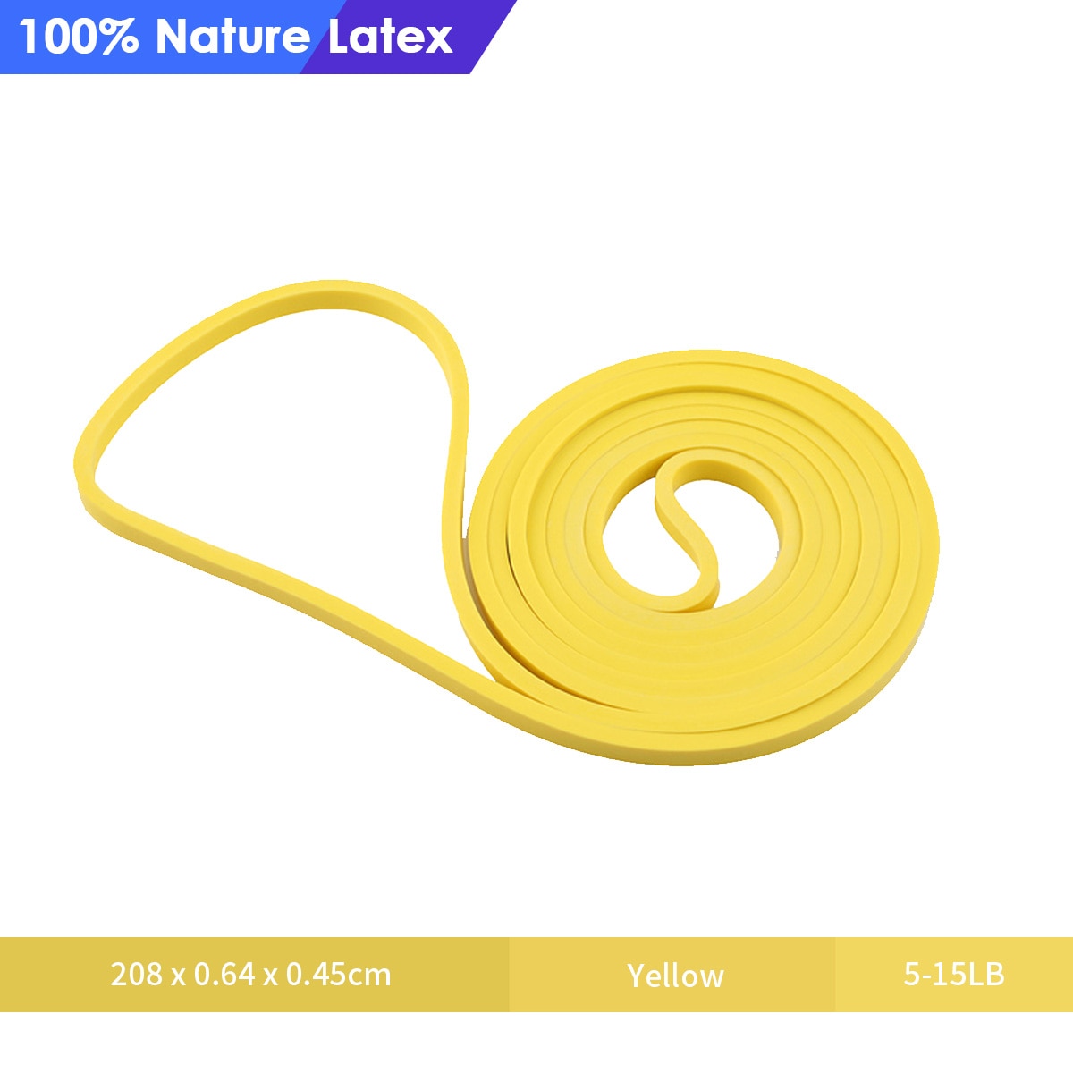 41&quot; Fitness Resistance Bands Natural Latex Power rubber Expander gym training workout Yoga elastic Rubber band