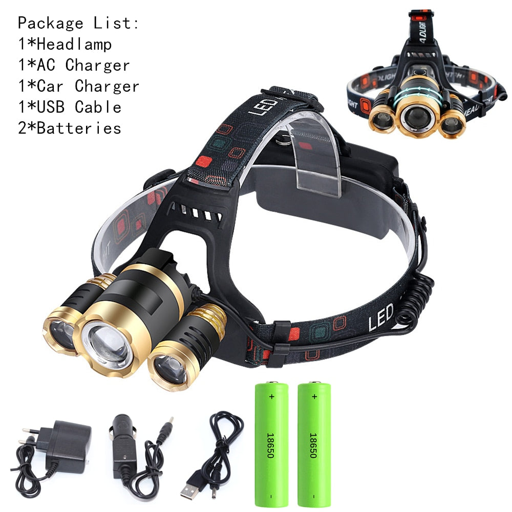 HEadlamp "SAIFENLAN"  Rechargeable ZOOM Super Flashlight