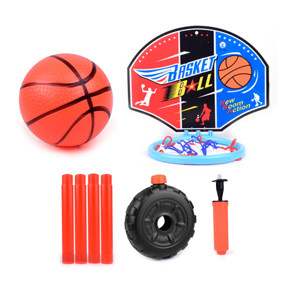 Basketball Toys Stands Set Adjustable Height Goal Hoop Board for Game Training Practice Set