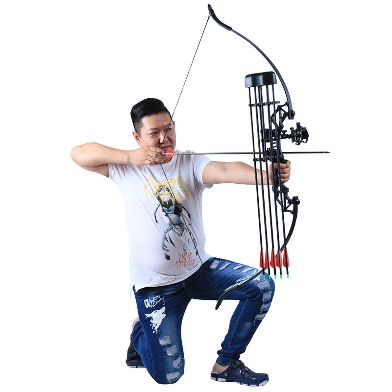 Archery Fiberglass/Aluminum Alloy Recurve Hunting Bow and Arrow Set