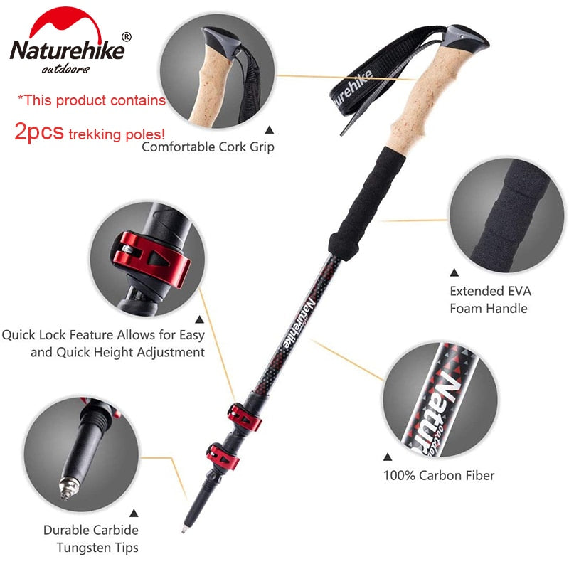 Nature Hike Trekking Poles Collapsible Hiking/Climbing Stick