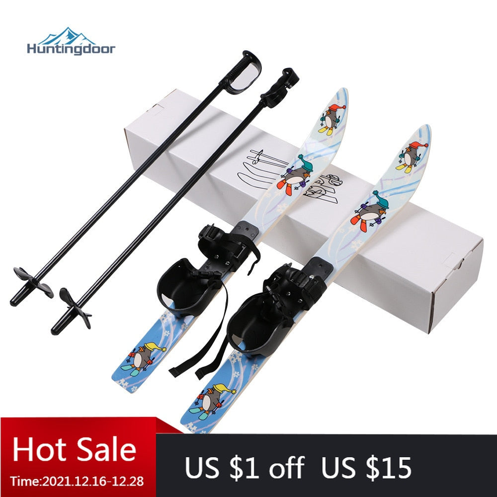 Children Ski Board & Poles Set