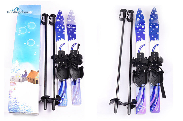 Children Ski Board & Poles Set