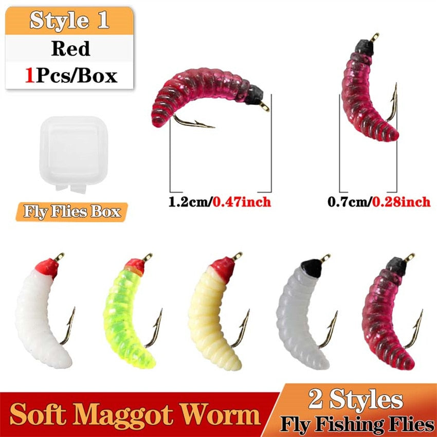 FISHING Maggots Bug Worm Fly Lure Bait - 1Pcs #10