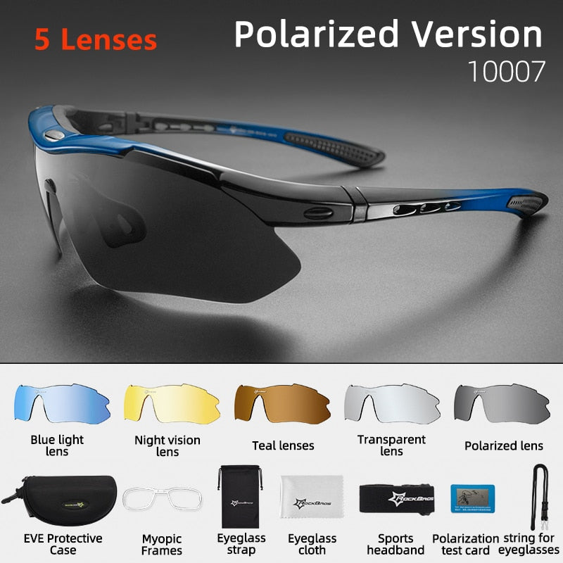 SUNGLASS "ROCKBROS" Polarized Cycling Sunglass lenses