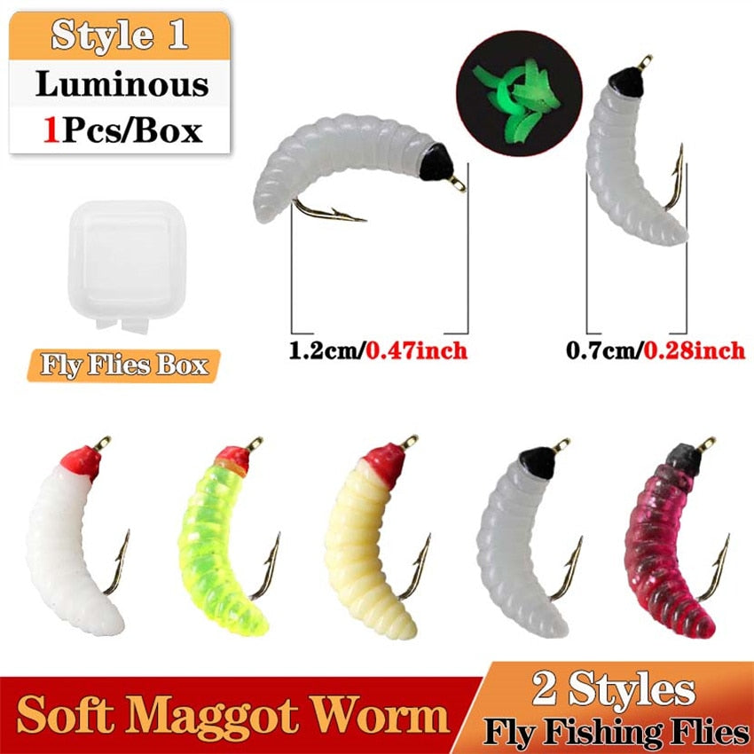 FISHING Maggots Bug Worm Fly Lure Bait - 1Pcs #10