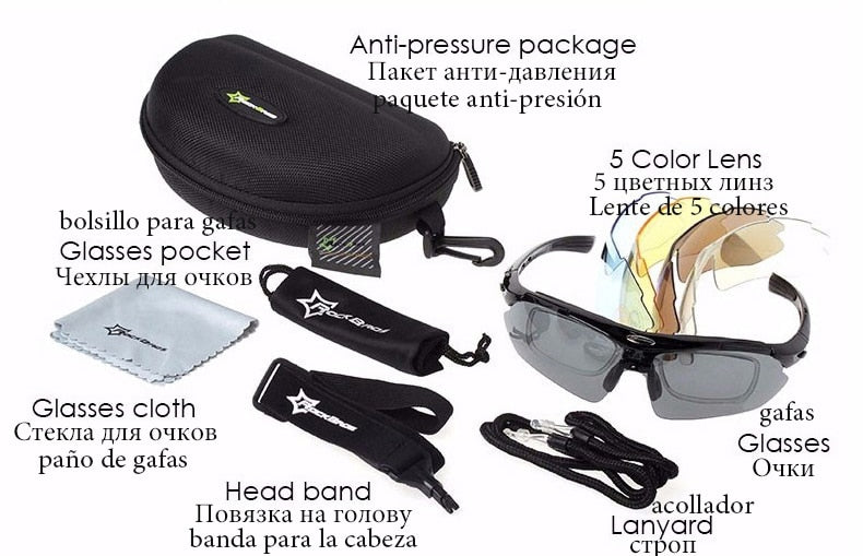 SUNGLASS "ROCKBROS" Polarized Cycling Sunglass lenses