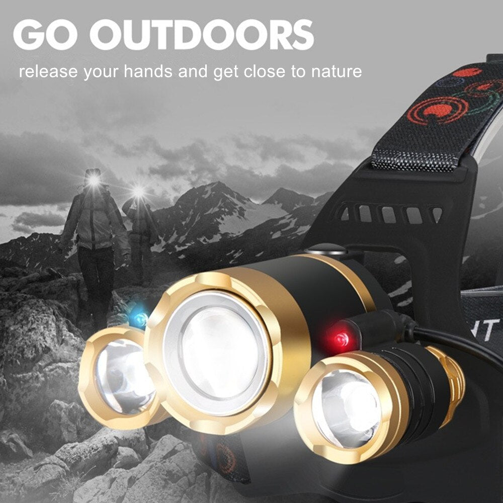 HEadlamp "SAIFENLAN"  Rechargeable ZOOM Super Flashlight