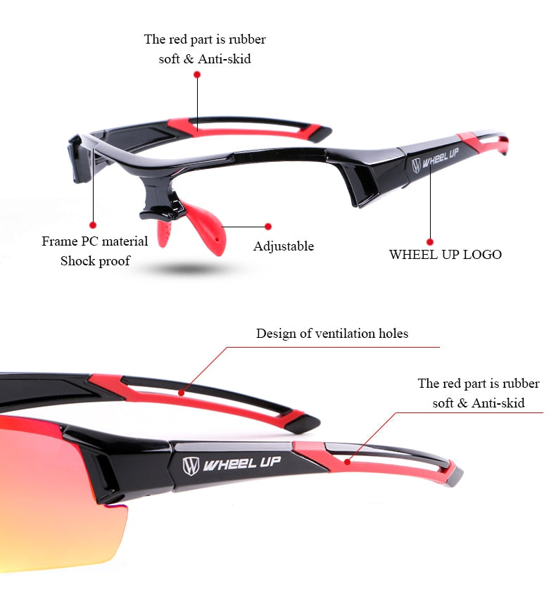 SUNGLASS "ROCKBROS" Polarized Cycling Sunglass lenses