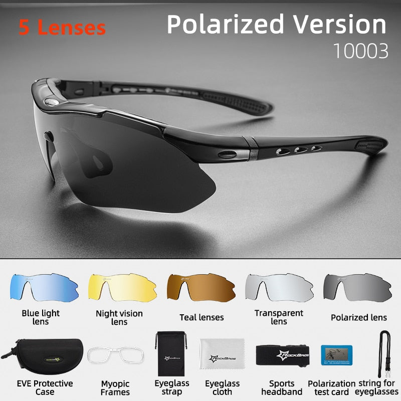 SUNGLASS "ROCKBROS" Polarized Cycling Sunglass lenses