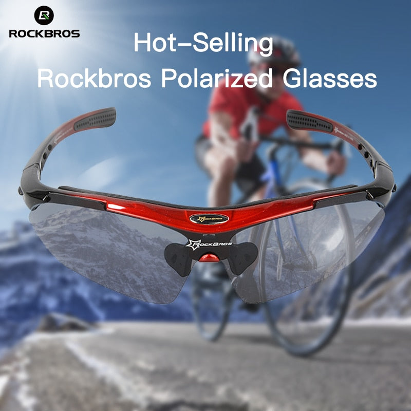 SUNGLASS "ROCKBROS" Polarized Cycling Sunglass lenses