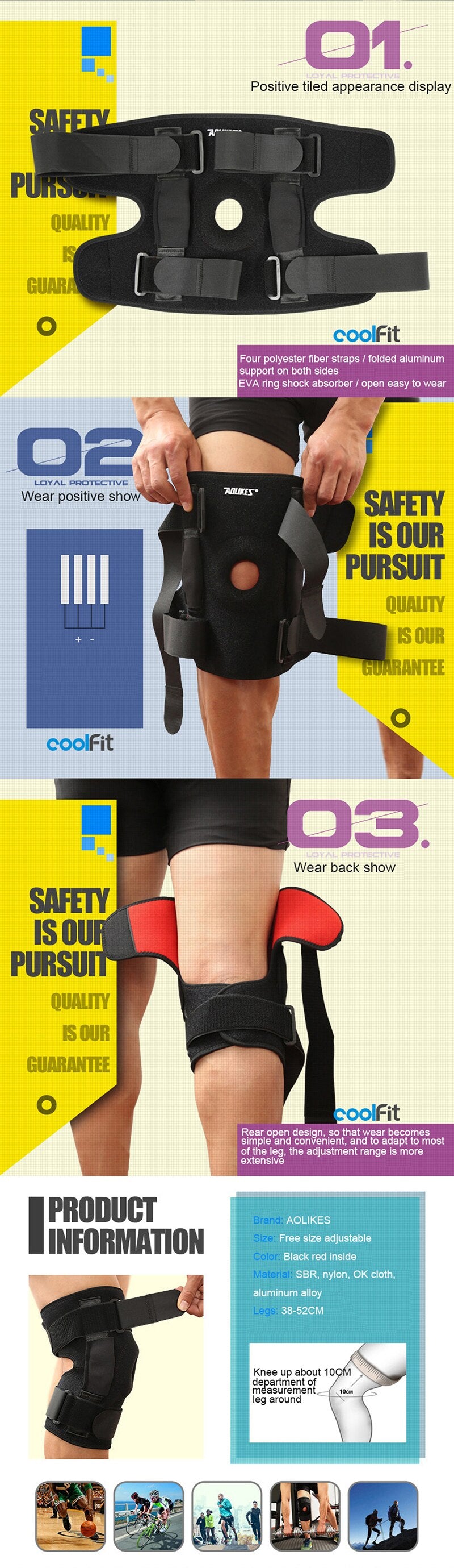 Professional Sport Support Knee Brace