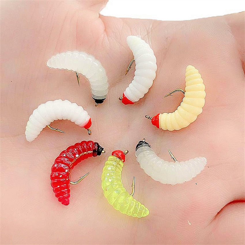 FISHING Maggots Bug Worm Fly Lure Bait - 1Pcs #10