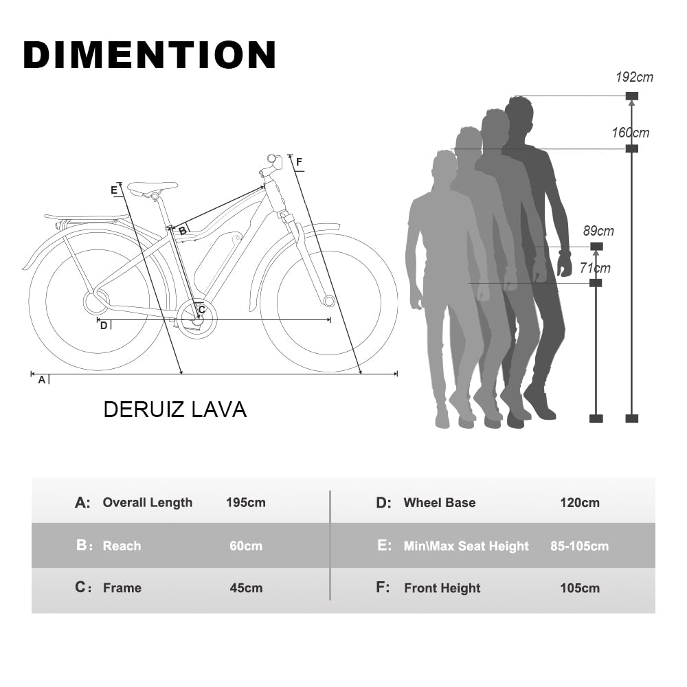 DERUIZ All Terrain Electric Mountain/Snow Bike 26 Inch ebike