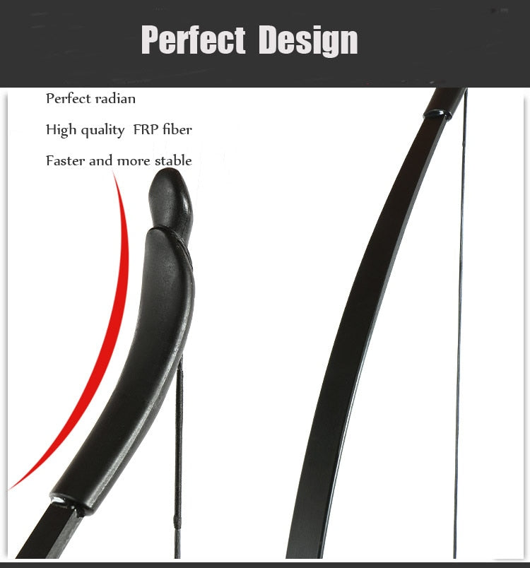 Archery 57 Recurve BLACK Bow Set Left/Right Hand 20-40 Lbs