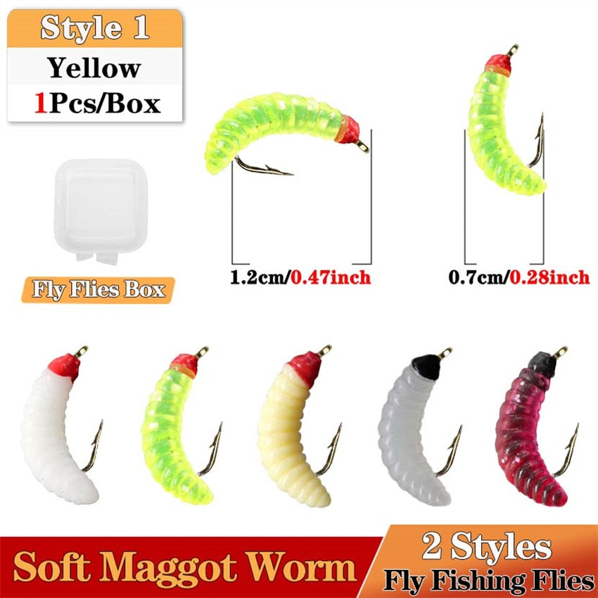 FISHING Maggots Bug Worm Fly Lure Bait - 1Pcs #10