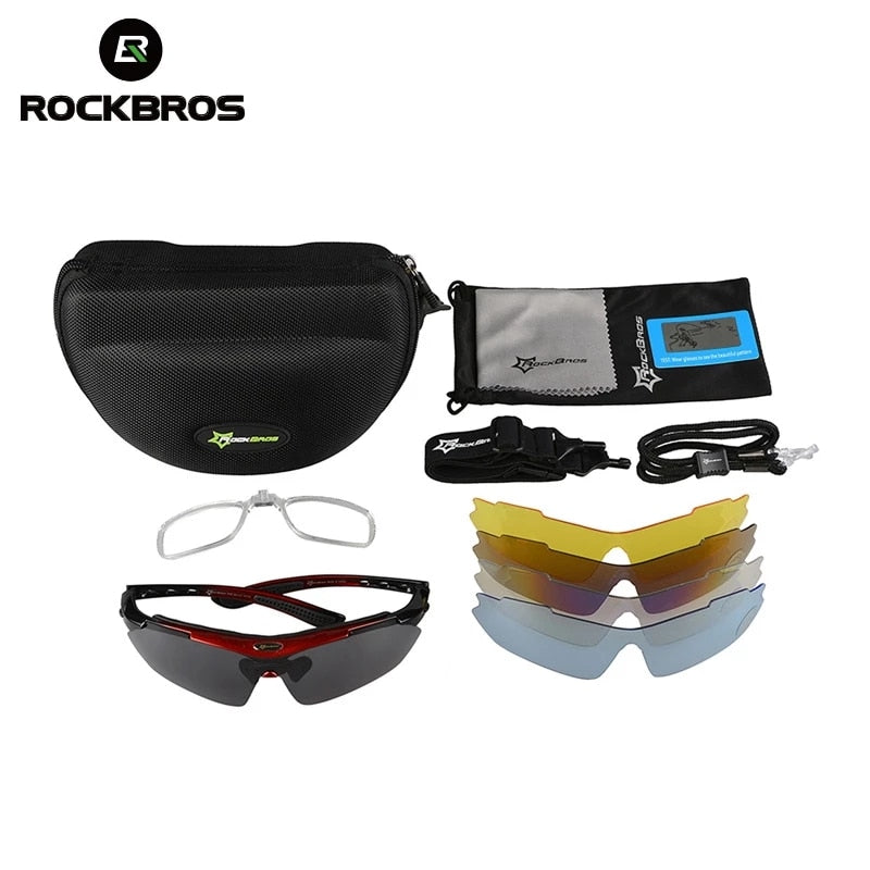 SUNGLASS "ROCKBROS" Polarized Cycling Sunglass lenses