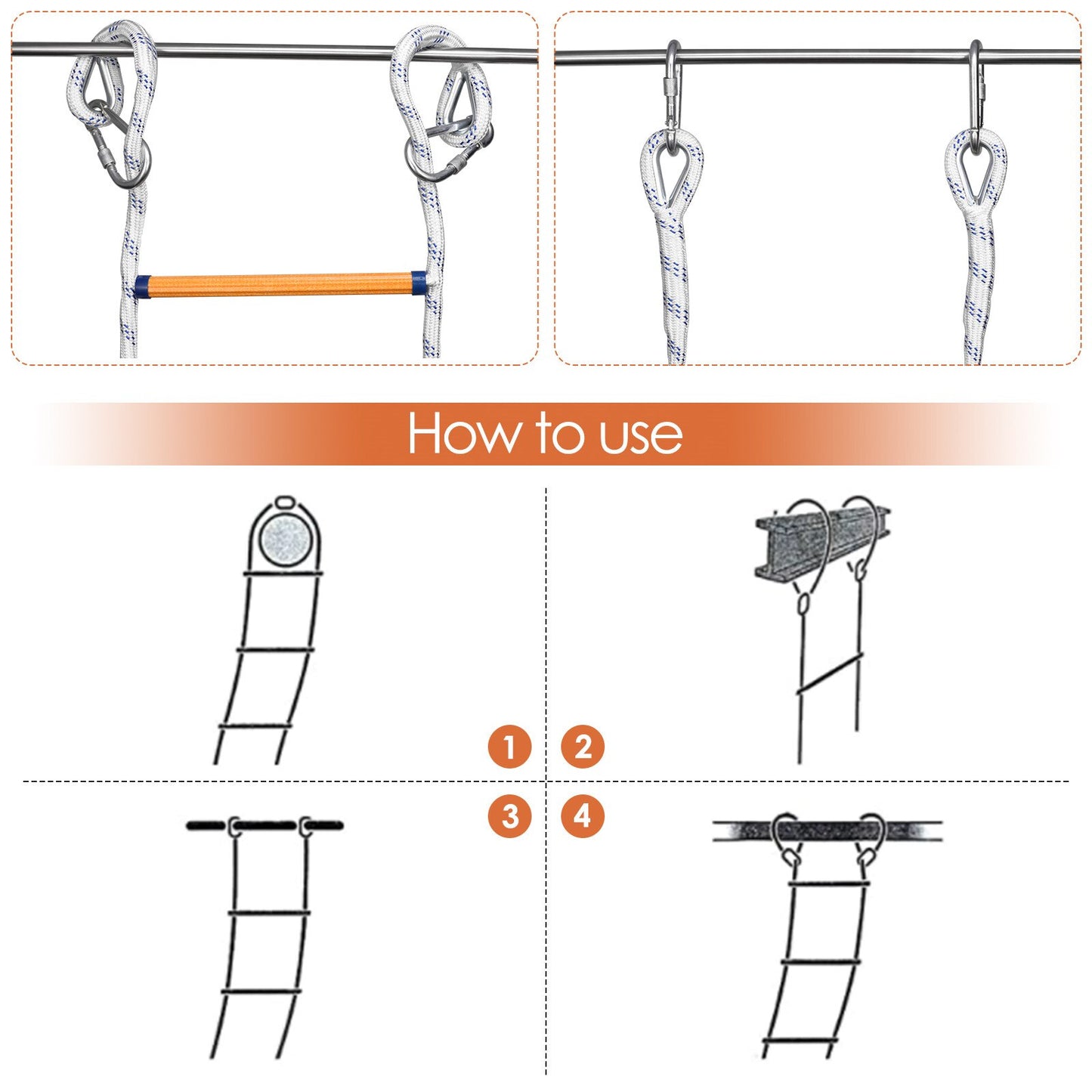 Ladder Safety Rope Escape Lifesaving Rock Climbing Rescue Emergency Fire