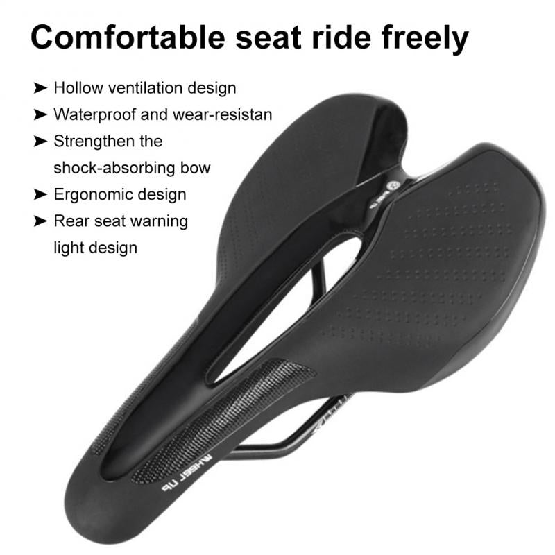 Bicycle Saddle Seat Bike Cushion With Taillight & Shockproof Saddle