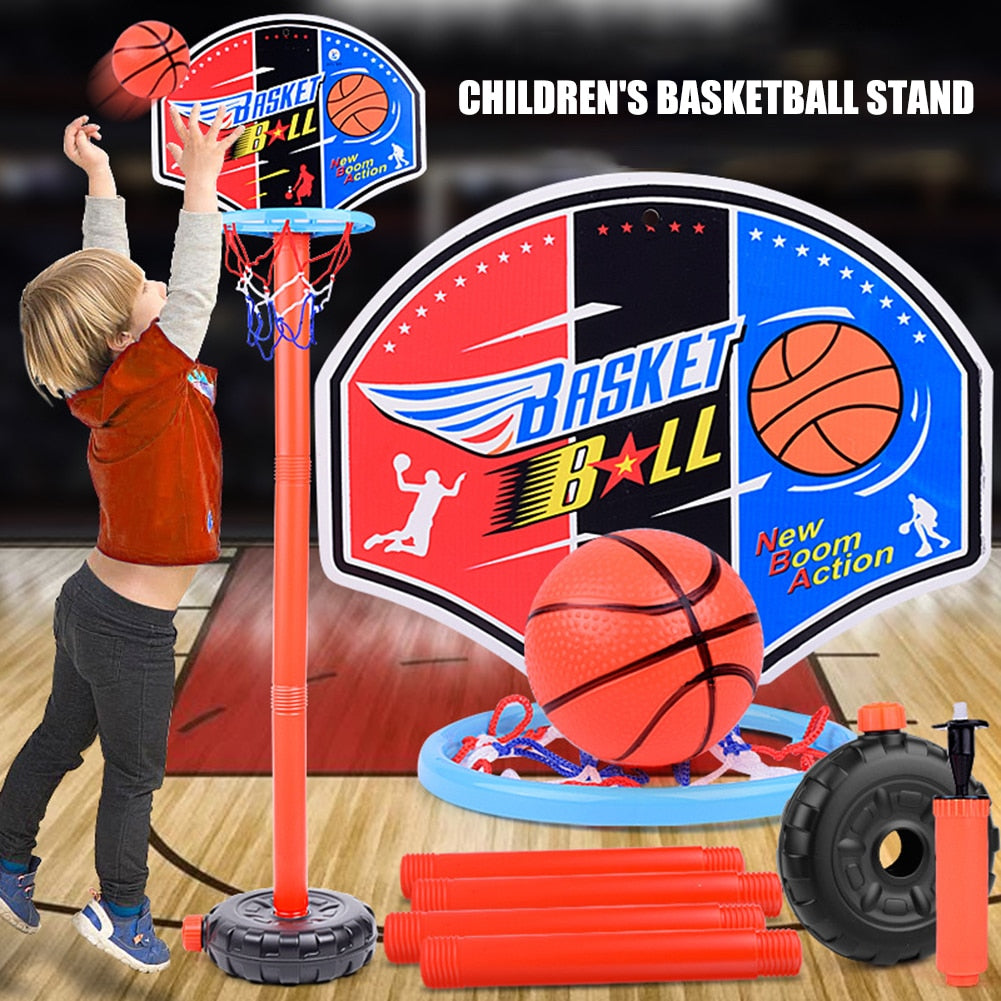 Basketball Toys Stands Set Adjustable Height Goal Hoop Board for Game Training Practice Set