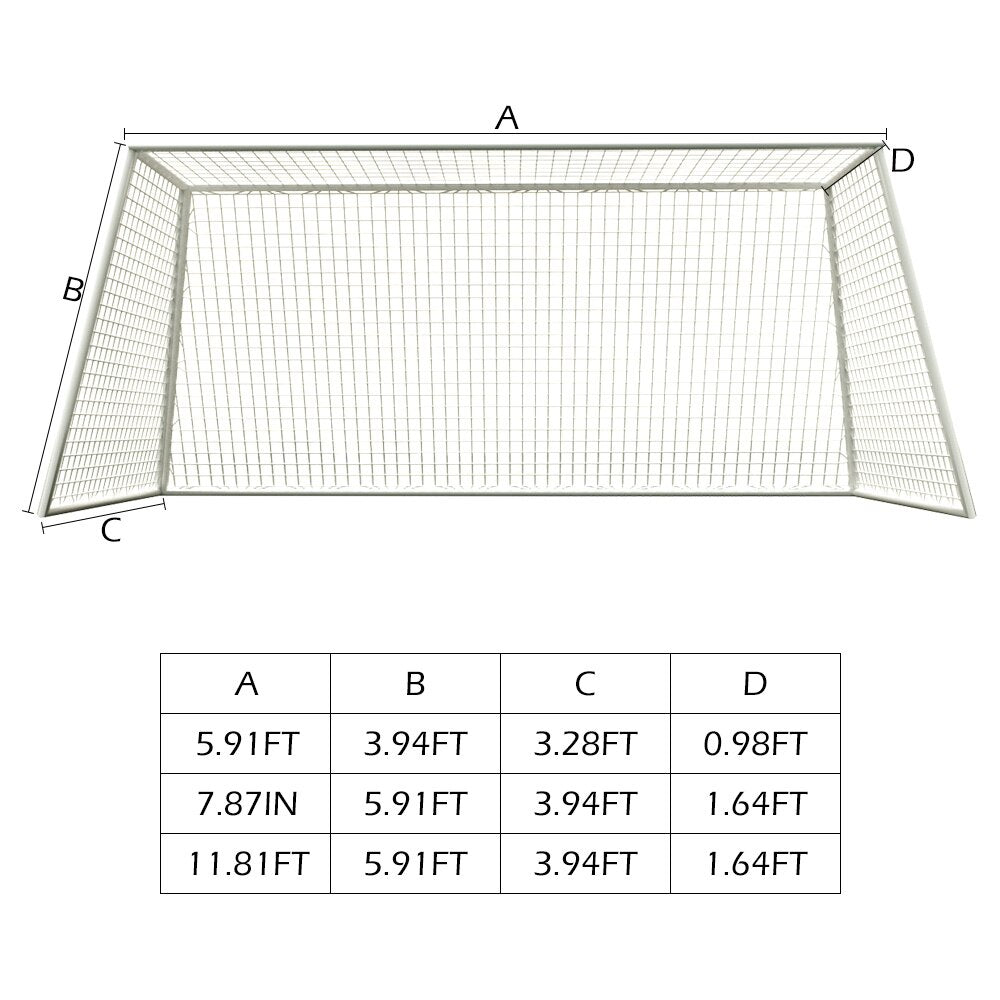 Football/Soccer Goal w/Post & Polypropylene Net