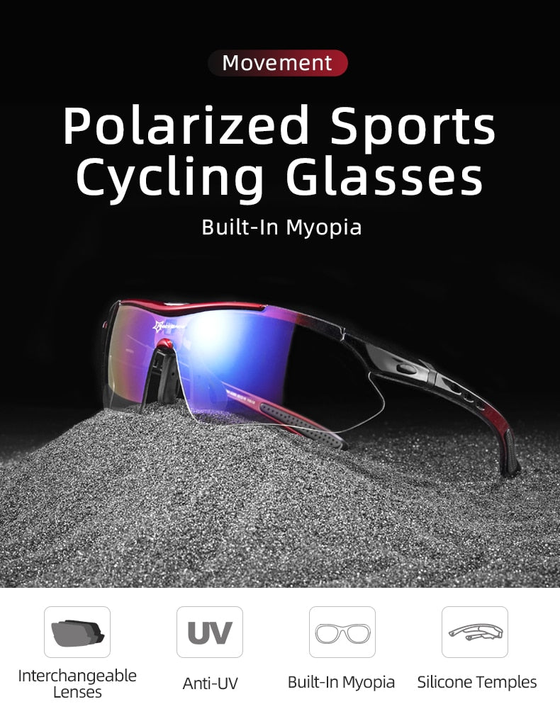 SUNGLASS "ROCKBROS" Polarized Cycling Sunglass lenses