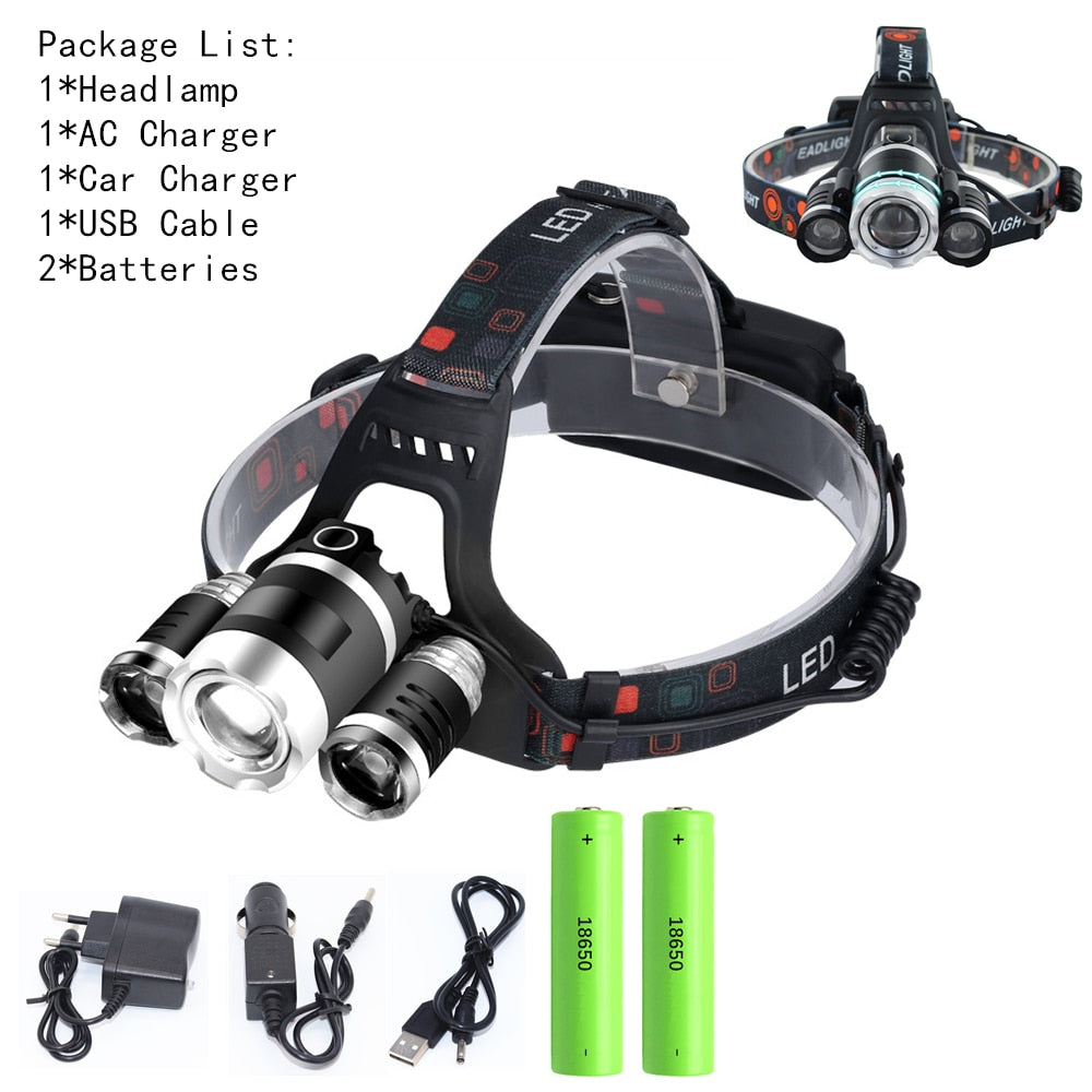 HEadlamp "SAIFENLAN"  Rechargeable ZOOM Super Flashlight