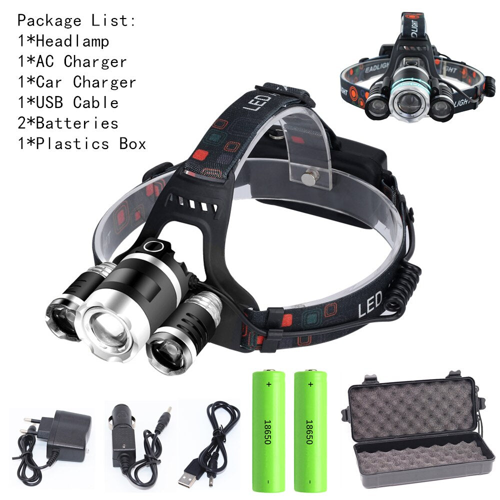 HEadlamp "SAIFENLAN"  Rechargeable ZOOM Super Flashlight