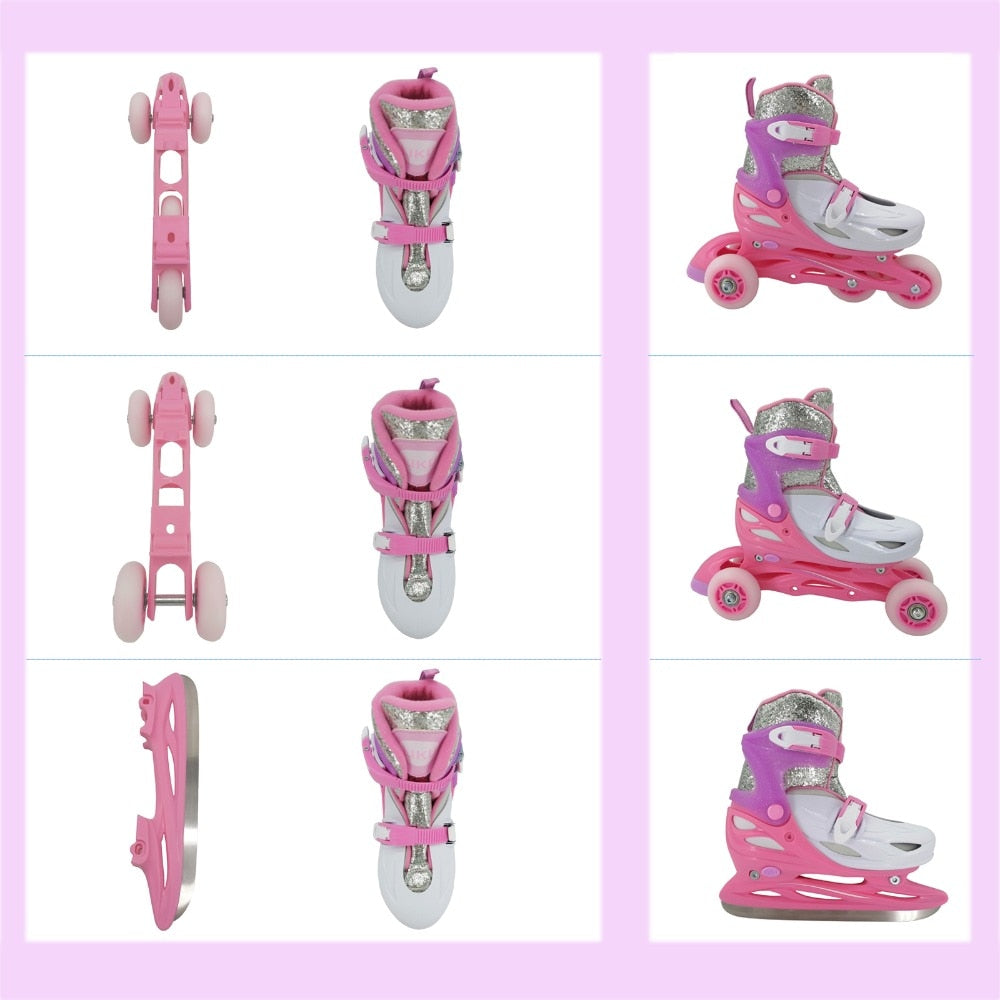 Kids Roller Skates 4 in 1 Adjustable Roller Skates