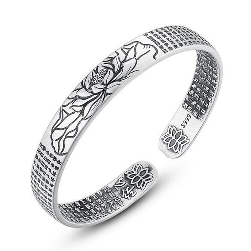 Thai S999 Sterling Silver Plant Decor Bracelet (Wholesale)