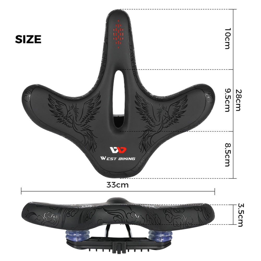 Bike Seat Cushion Breathable Comfort Shock Absorption Saddle