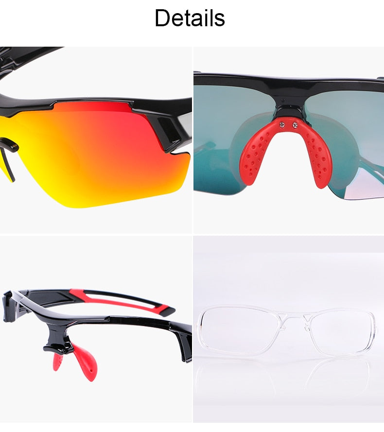 SUNGLASS "ROCKBROS" Polarized Cycling Sunglass lenses