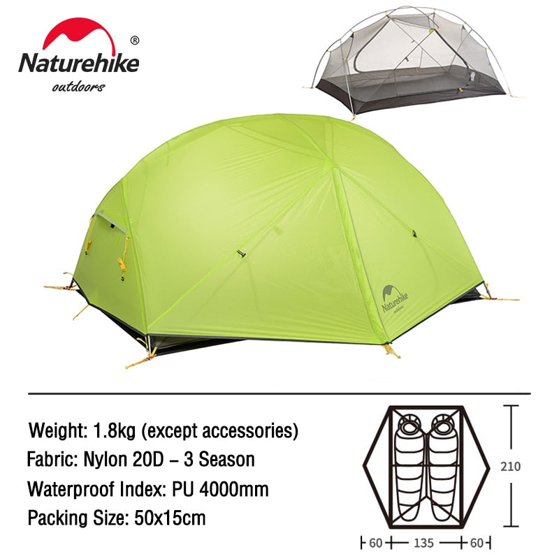 TENT "NATUREHIKE" Mongar Double Layer Waterproof Tent